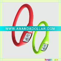 Wholesale color mixed silicone new sports new ion bracelet watches