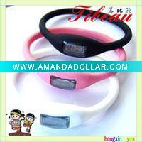 Wholesale fluorescent ion trendy sports health balance silicone watch
