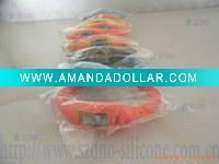 Sports rubber silicone digital watch