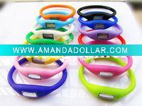 Mix color waterproof sport silicone watch digital electronic watch