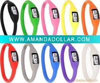negative inos and silicone sports rubber watch