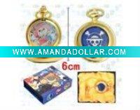 Wholesale One Piece Baggio + logo gold pocket watch