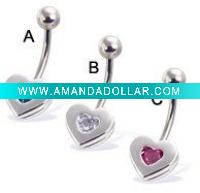 Wholesale (WS660)Fashion 316L stainless steel navel body piercing jewelry