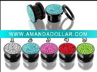 Wholesale fashion Uv acrylic body piercing jewelry ear tunnel plug