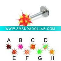 Wholesale Ticker Labret ring,Rhinestone Lip jewelry, body piercing jewelry