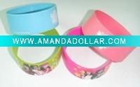 Wholesale silk screen printed silicone bracelet