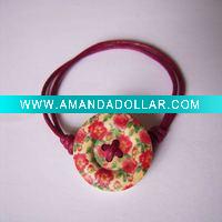 Wholesale Girl's Cotton Cord & Wood Charm Bracelet