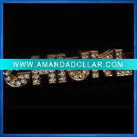 Gold letters for bracelets,slider letters