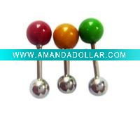 Wholesale Dangling Double CZ Gem Belly Ring