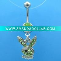 Wholesale 316L surgical stainless steel body jewelry,dangling belly ring,preciosa crystal stone belly ring body