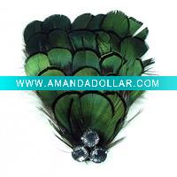 Wholesale Fashion Peacock Feather/Rhinestone Brooch/Jewelry BRZ1237