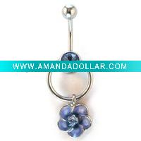 Wholesale rhinestone stainless steel body jewelry piercing,body piercing,belly ring,navel piercing