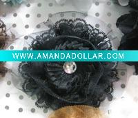 Wholesale Fashion brooch acrylic satin lace flower brooch BR1304