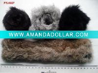Wholesale true rabbit fur hair wrist belt/bangles