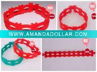 Red hollow silicon bracelet