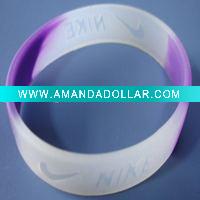 Segmented Silicone Wristband with debossed logo