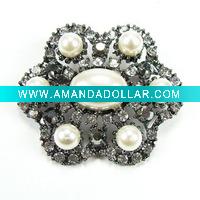 Wholesale Exquisite Flower Brooches/Pearl Jewelry BRH5324