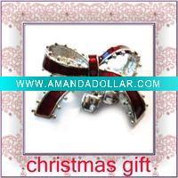 Wholesale red christmas enamel flower brooch jewelry gift