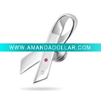 Wholesale breast cancer brooch, pink ribbon jewelry