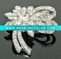 Wholesale Fashion alloy rhinestone brooch