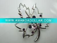Wholesale large crystal vintage antique alloy brooch