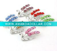 Wholesale 2011 fashion alloy brooch, rhinestone brooch for promotion(hot)