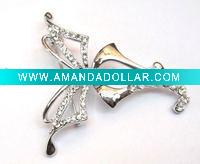 Wholesale fashion alloy rhinestone brooches pin