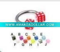 316L Acrylic Dice Body Piercing(WS694)