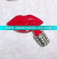 Wholesale alloy lipstick brooch