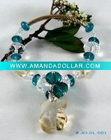 Cute tiny bear pendants crystal bracelet