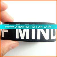 Wholesale fill color rubber bangle