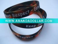 Wholesale swirled silicone wristband