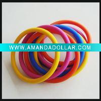 Wholesale Rainbow Round Silicone Wristbands