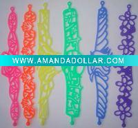 Wholesale hollow silicone bracelets tatoos wristband in different shapes
