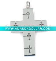Wholesale Stainless steel cross pendant necklace