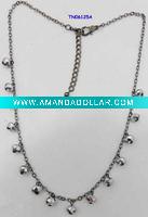 Wholesale Fashion Black Beads Chains Zinc Alloy Chain metal Necklace