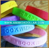 Wholesale debossed silicone bracelets