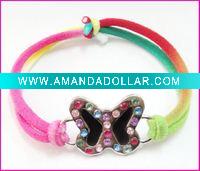 Wholesale Tie dye bracelet with peace charm