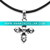 Wholesale 2011 fashion Cross Skull casting Pendant Jewelry