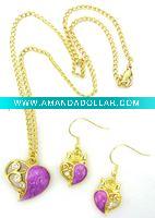Wholesale Fashion Jewelry Set 2011, attached epoxy and golden color plated
