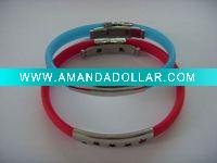 metal bracelet with silicone