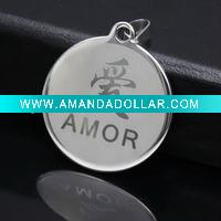 Wholesale stainless steel pendant-prayer-love