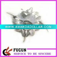 Wholesale flower brooches with feather