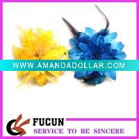 unique flower brooches with feather