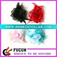 unique flower brooches with feather
