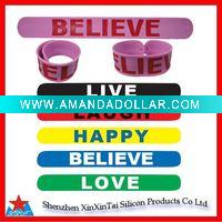 Wholesale 2011 popular silicone slap bracelet