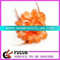Wholesale New style orange handmade flower brooches