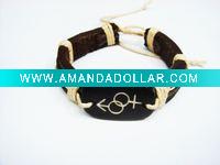Wholesale loners craved in bone leather bracelet fashion jewelry