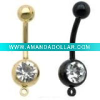 Wholesale (WS1215)Fashion 316L stainless steel navel body piercing jewelry