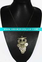 antique owl necklace